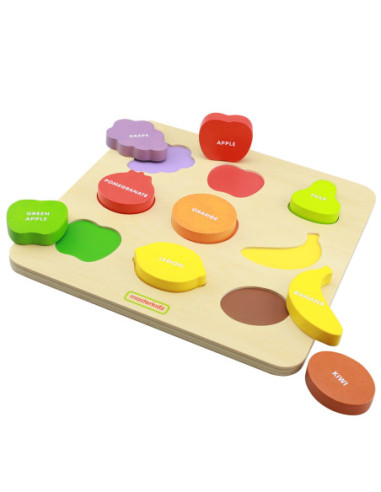 Drewniany Sorter Kształtów Masterkidz Kolorowe Owoce