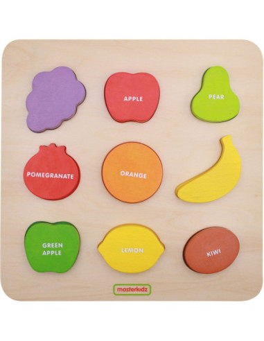 Drewniany Sorter Kształtów Masterkidz Kolorowe Owoce