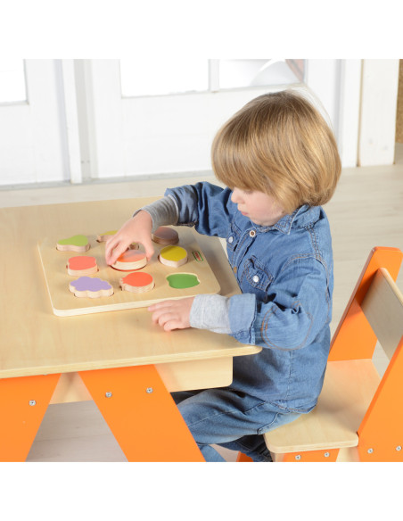 Drewniany Sorter Kształtów Masterkidz Kolorowe Owoce