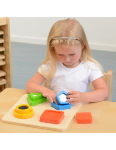 Drewniany Sorter Kształtów Materiałów Faktury Powierzchni Masterkidz 2