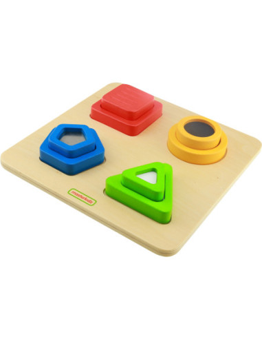 Drewniany Sorter Kształtów Materiałów Faktury Powierzchni Masterkidz