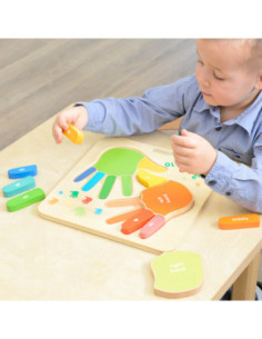 Edukacyjna Tabliczka Drewniana Liczenie Na Palcach Masterkidz 2