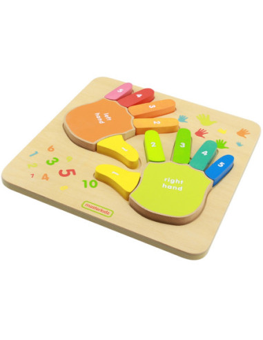Edukacyjna Tabliczka Drewniana Liczenie Na Palcach Masterkidz