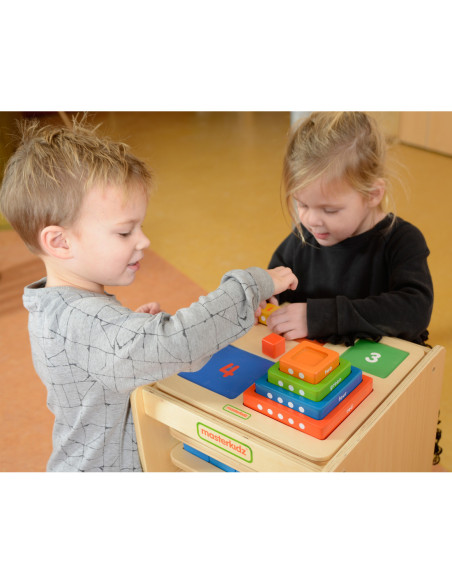 Piramidka Drewniana Edukacyjna Liczenie Kolory Masterkidz