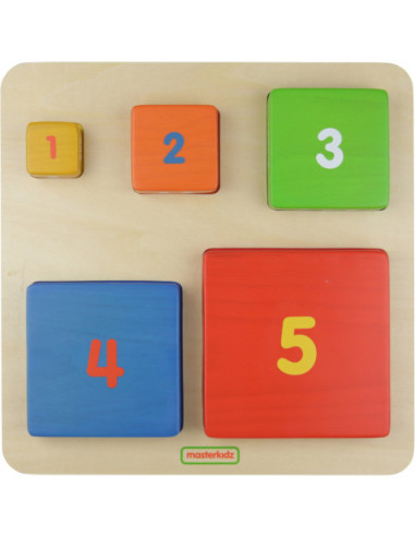 Piramidka Drewniana Edukacyjna Liczenie Kolory Masterkidz