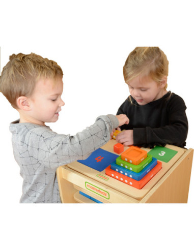 Piramidka Drewniana Edukacyjna Liczenie Kolory Masterkidz