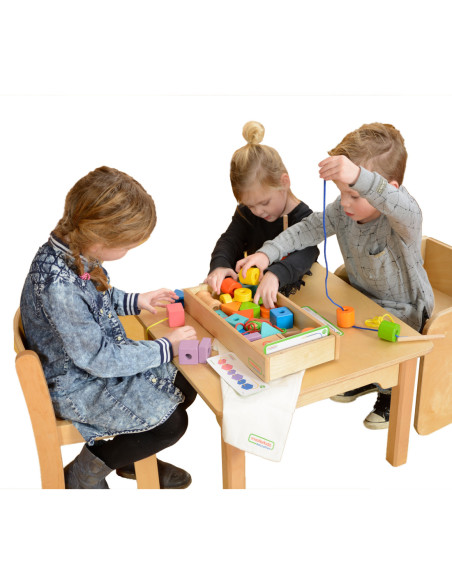 Drewniana Sznurowanka Duża Kolorowa Masterkidz (Zestaw 2)