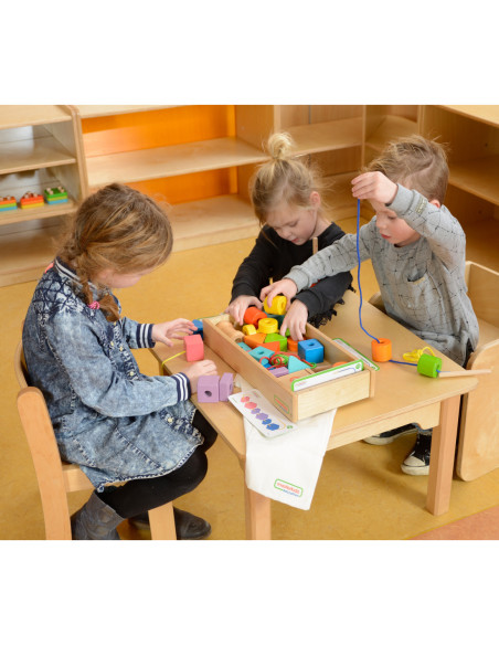 Drewniana Sznurowanka Duża Kolorowa Masterkidz (Zestaw 2)