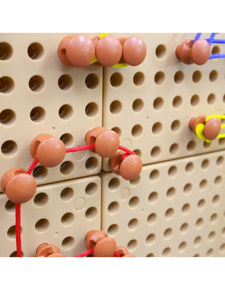 Zestaw Kołeczki i Sznurki - Tablica Naukowo-Kreatywna Masterkidz