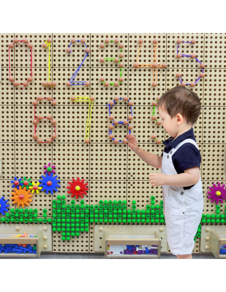 Zestaw Kołeczki i Sznurki - Tablica Naukowo-Kreatywna Masterkidz