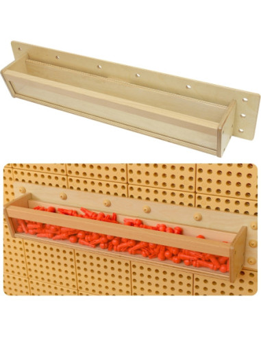 Drewniana Półeczka Przezroczysta Ścianka 80 cm - Masterkidz Tablica Naukowo-Kreatywna STEM