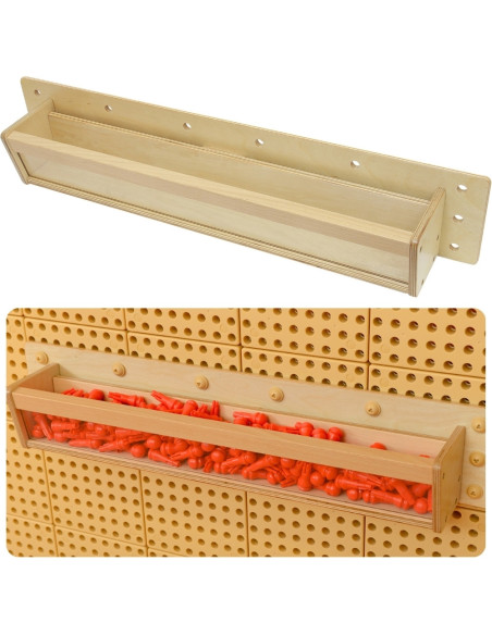 Drewniana Półeczka Przezroczysta Ścianka 80 cm - Masterkidz Tablica Naukowo-Kreatywna STEM