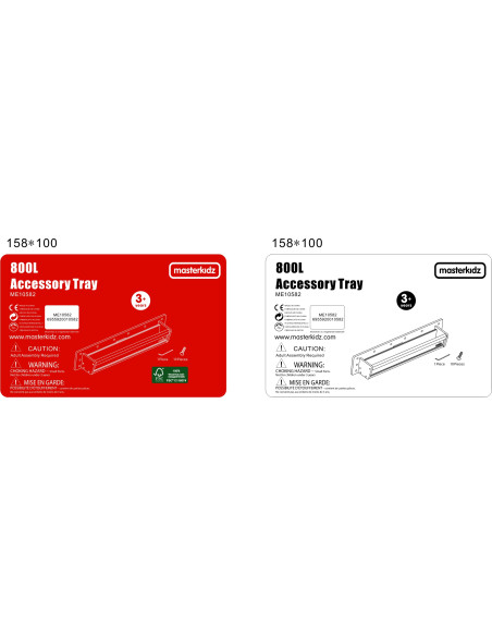 Drewniana Półeczka Przezroczysta Ścianka 80 cm - Masterkidz Tablica Naukowo-Kreatywna STEM