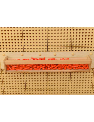 Drewniana Półeczka Przezroczysta Ścianka 80 cm - Masterkidz Tablica Naukowo-Kreatywna STEM