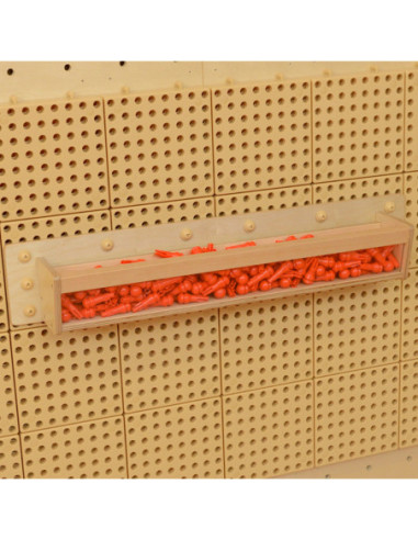 Drewniana Półeczka Przezroczysta Ścianka 80 cm - Masterkidz Tablica Naukowo-Kreatywna STEM