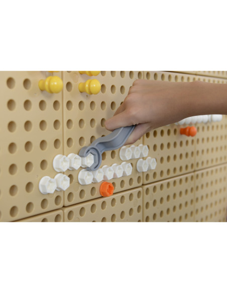 Ręczne Narzędzia 6 Elementów Śrubokręt Klucz - Tablica Naukowo-Edukacyjna Masterkidz STEM