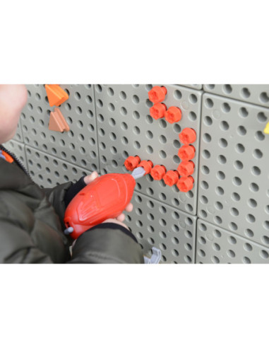 Zestaw Narzędzia Z Wkrętarką 8 Elementów - Tablica Naukowo-Kreatywna Masterkidz STEM