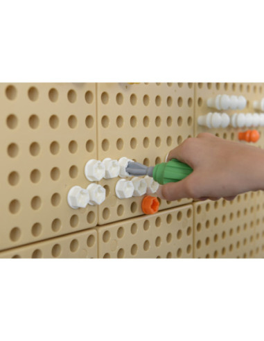 Zestaw Narzędzia Z Wkrętarką 8 Elementów - Tablica Naukowo-Kreatywna Masterkidz STEM