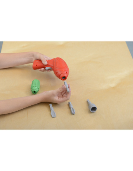 Zestaw Narzędzia Z Wkrętarką 8 Elementów - Tablica Naukowo-Kreatywna Masterkidz STEM