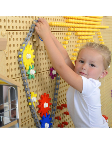 Koła Zębate Zbuduj Własny Mechanizm - Tablica Naukowo-Kreatywna Masterkidz STEM