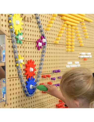 Koła Zębate Zbuduj Własny Mechanizm - Tablica Naukowo-Kreatywna Masterkidz STEM