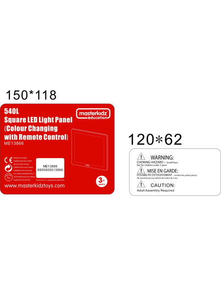 Panel Świetlny LED Zmiana Kolorów Pilotem Masterkidz