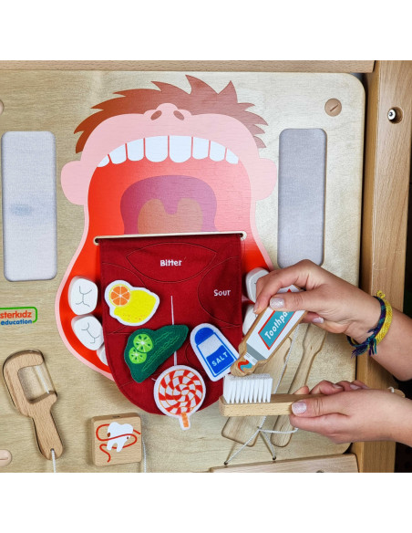 Edukacyjna Tablica Drewniana Masterkidz Higiena Jamy Ustnej