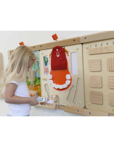 Edukacyjna Tablica Drewniana Masterkidz Higiena Jamy Ustnej