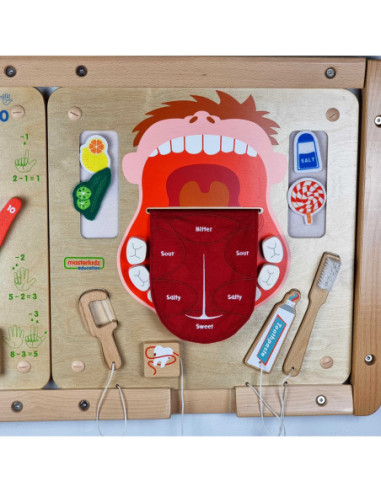 Edukacyjna Tablica Drewniana Masterkidz Higiena Jamy Ustnej