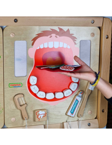 Edukacyjna Tablica Drewniana Masterkidz Higiena Jamy Ustnej
