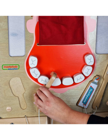 Edukacyjna Tablica Drewniana Masterkidz Higiena Jamy Ustnej