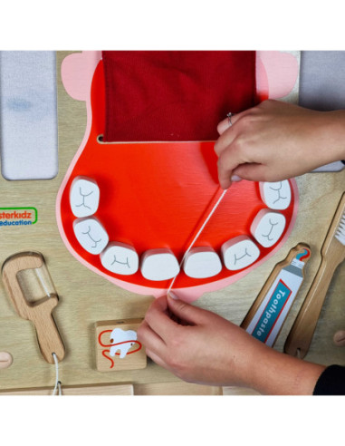 Edukacyjna Tablica Drewniana Masterkidz Higiena Jamy Ustnej
