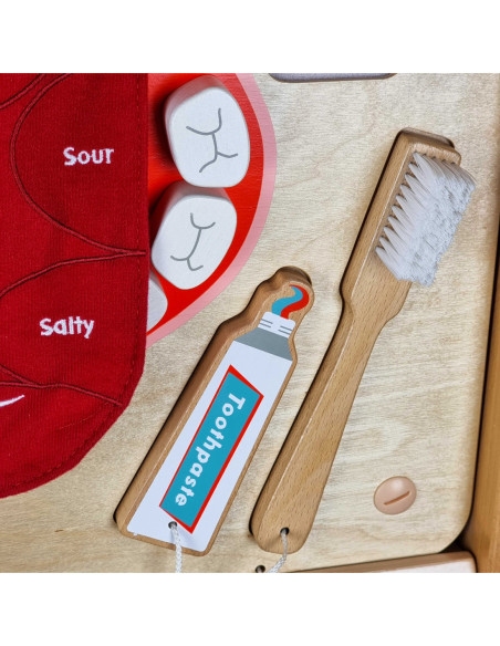 Edukacyjna Tablica Drewniana Masterkidz Higiena Jamy Ustnej