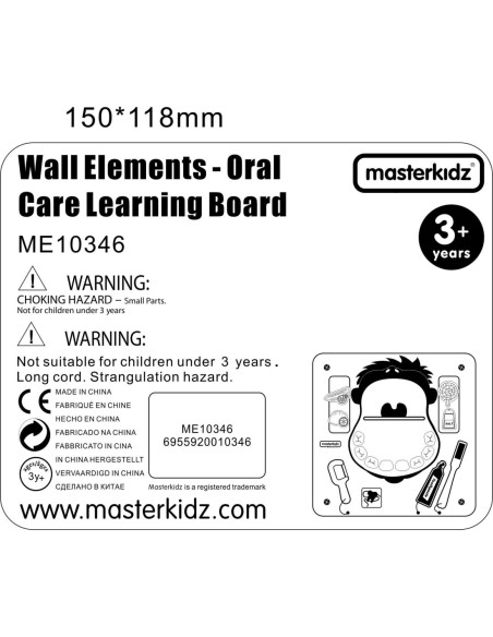 Edukacyjna Tablica Drewniana Masterkidz Higiena Jamy Ustnej