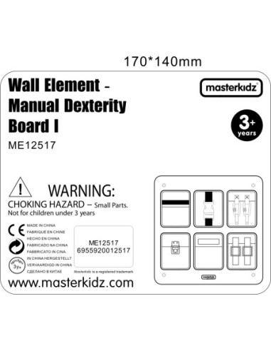 Kieszonki Do Zamykania i Otwierania Zamki Tablica Ścienna Masterkidz