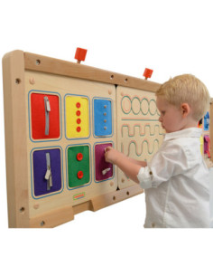 MASTERKIDZ Tablica Ścienna Otwieranie I Zamykanie Zamków Suwaki Guziki Montessori