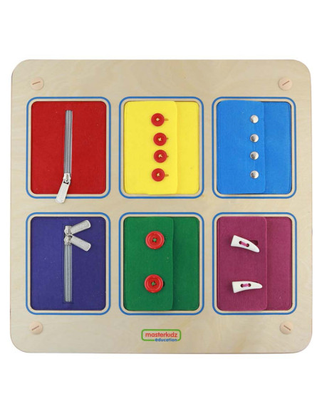 Tablica Ścienna Otwieranie I Zamykanie Zamków Suwaki Guziki Masterkidz