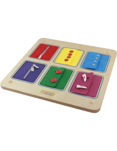 Tablica Ścienna Otwieranie I Zamykanie Zamków Suwaki Guziki Masterkidz