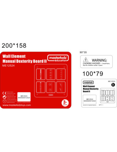 Tablica Ścienna Otwieranie I Zamykanie Zamków Suwaki Guziki Masterkidz