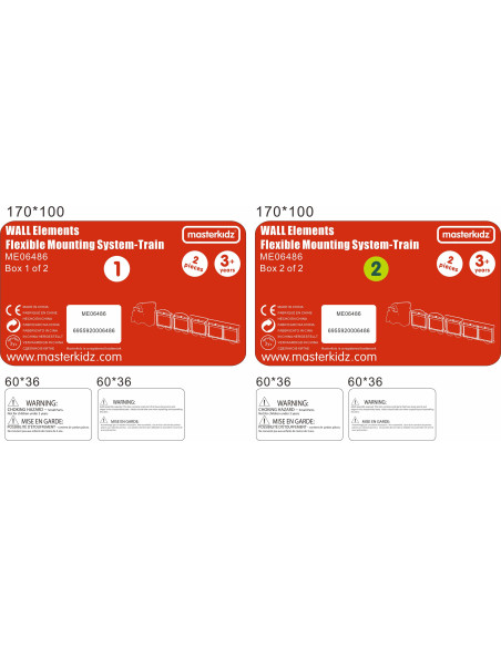 System Do Montażu 5 Tablic Masterkidz Flex - Pociąg