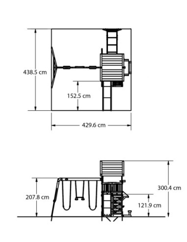 Ogromny Drewniany Plac zabaw Northbrook Backyard Discovery