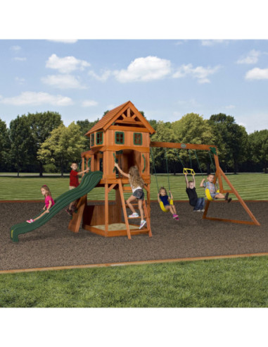 Ogromny Drewniany Plac zabaw Atlantic Backyard Discovery