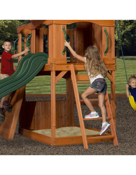 Ogromny Drewniany Plac zabaw Atlantic Backyard Discovery