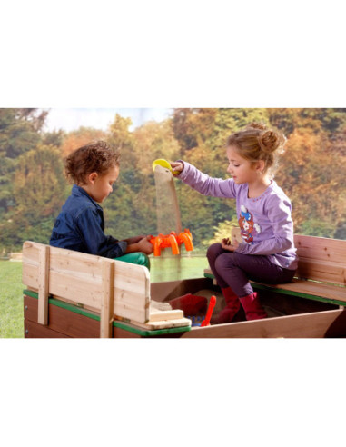 Drewniana piaskownica z ławeczkami Ella Sandpit AXI
