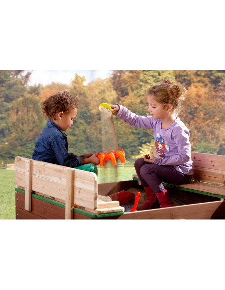 Drewniana piaskownica z ławeczkami Ella Sandpit AXI