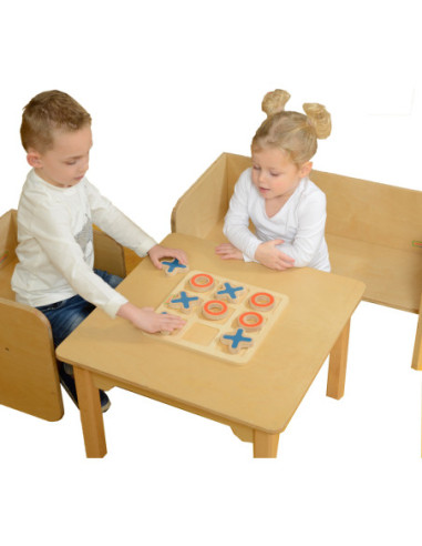 Kółko I Krzyżyk Drewniana Gra Dla Dzieci Logiczna Łamigłówka