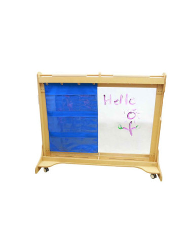 Materiałowy Arkusz Do Wieszania Z Kieszonkami Na Książki i Obrazki Masterkidz Niebieski