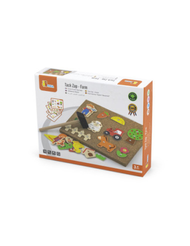 Przybijanka Drewniana Farma Viga Toys Korkowa Tablica