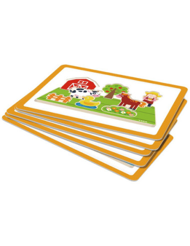 Drewniana Układanka Edukacyjna Nauka Odległosci 2w1 Viga