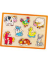 Drewniane Puzzle Farma Układanka Viga Toys